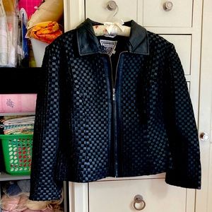 Black leather jacket